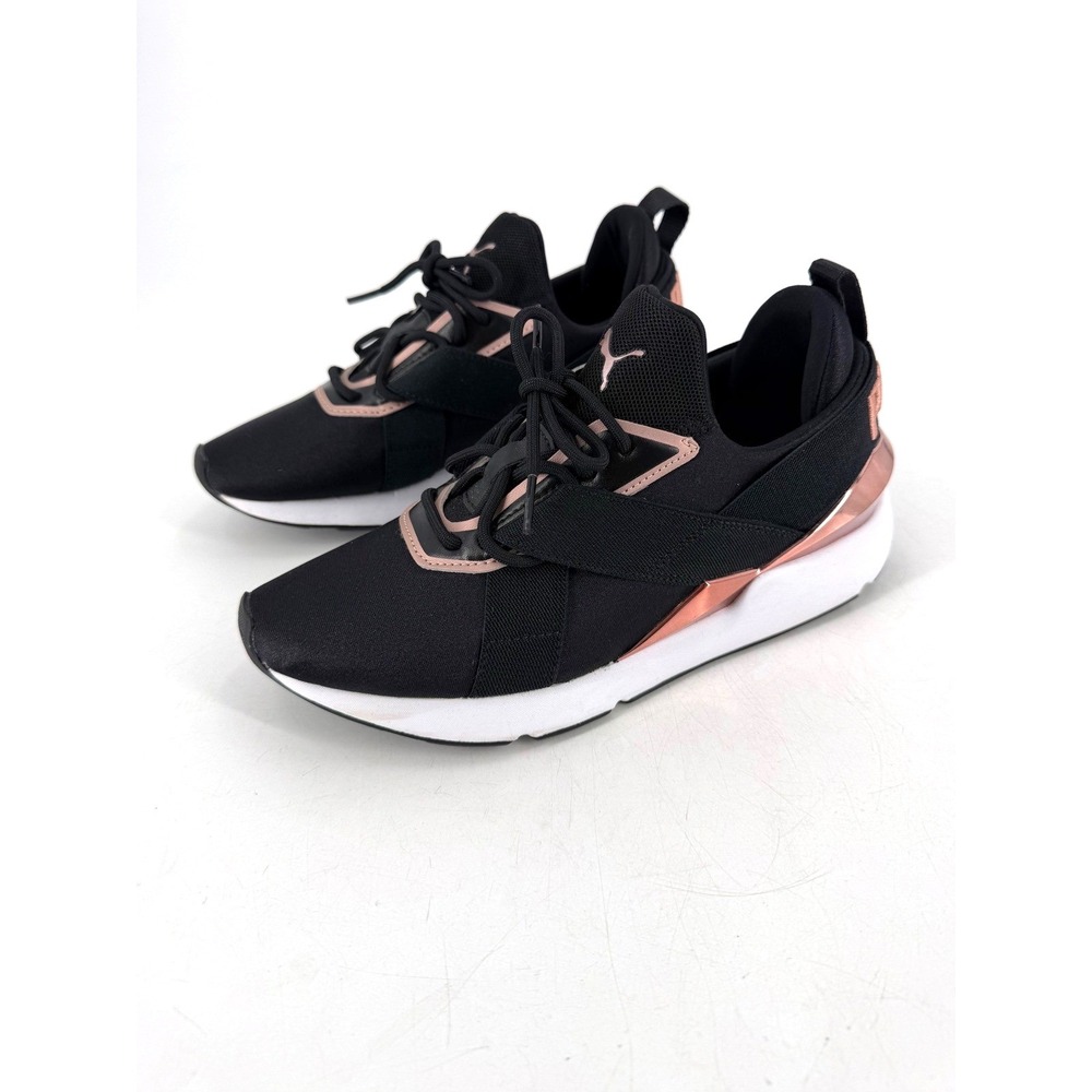 Puma Muse Ignite Sneakers Womens Size 7 Rose Gold Metallic‎ Black